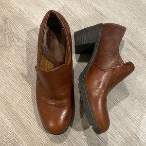 Boc Born Concepts Carla Brown Leather Heel Shoes great for all seasons